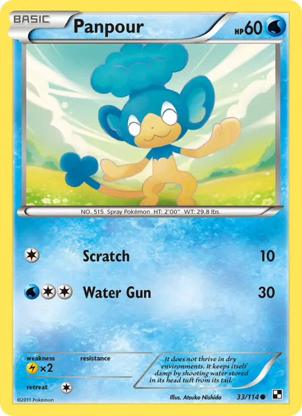 Panpour 33 Black & White Pokesingles