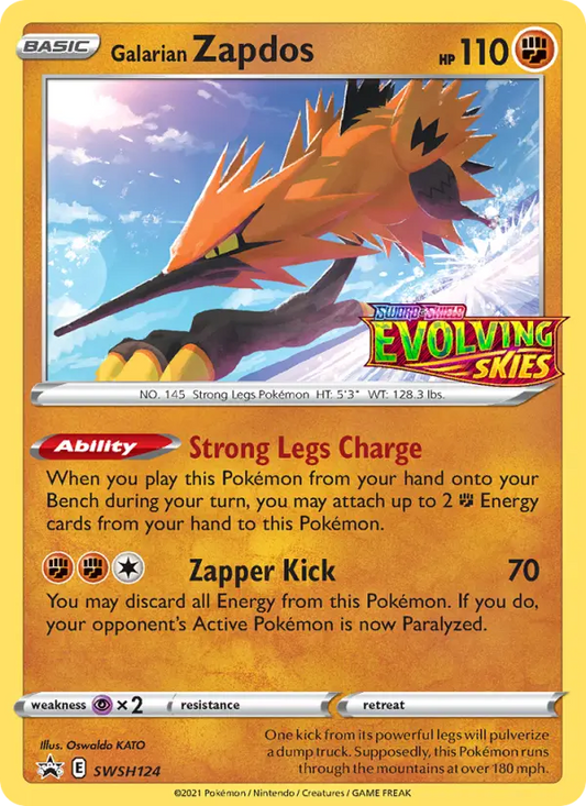 Galarian Zapdos SWSH124 SWSH Black Star Promos Pokesingles
