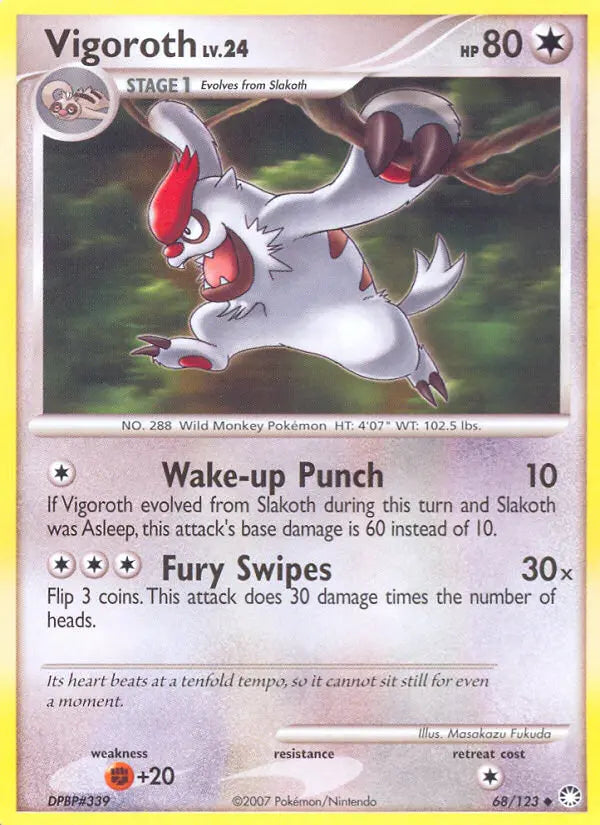 Vigoroth 68 Mysterious Treasures Pokesingles
