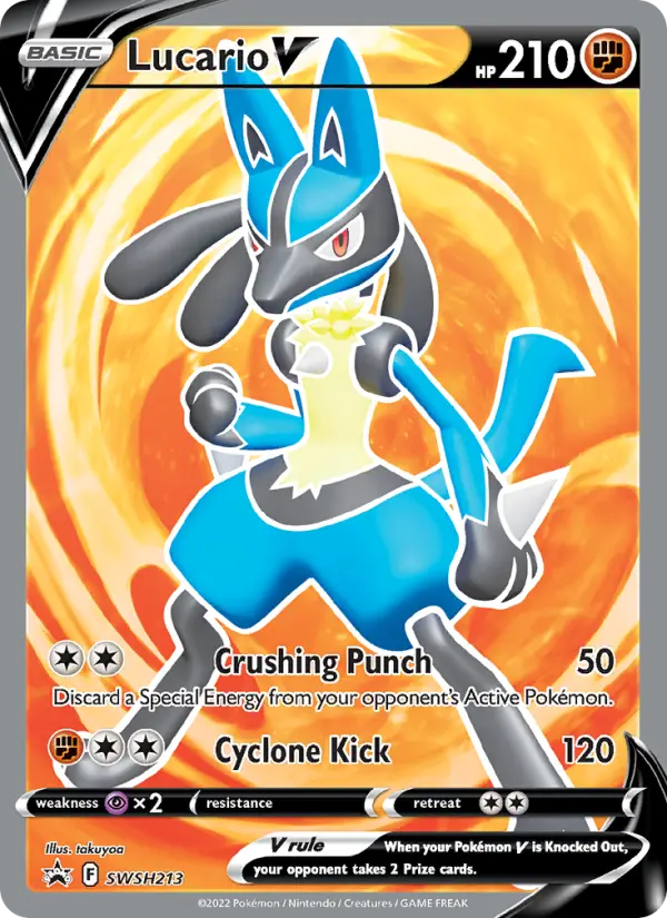 Lucario V SWSH213 SWSH Black Star Promos Pokesingles