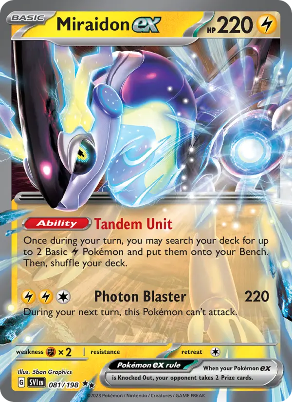 Miraidon ex 81 Scarlet & Violet Pokesingles
