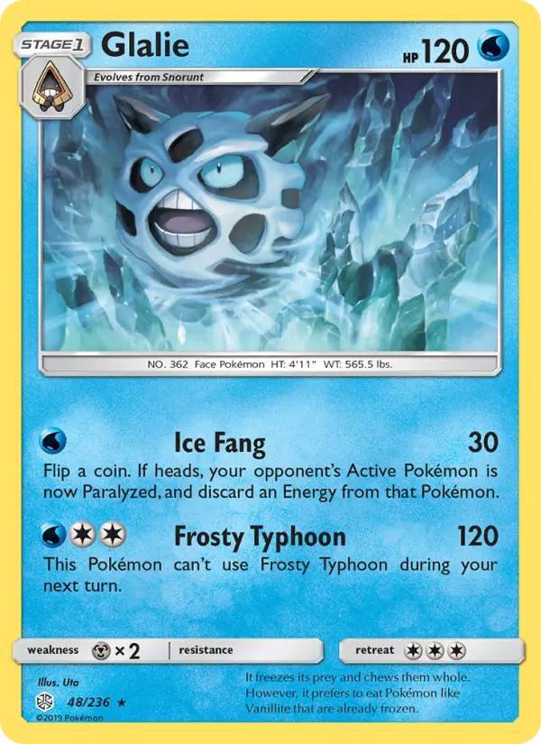 Glalie 48 Cosmic Eclipse Pokesingles