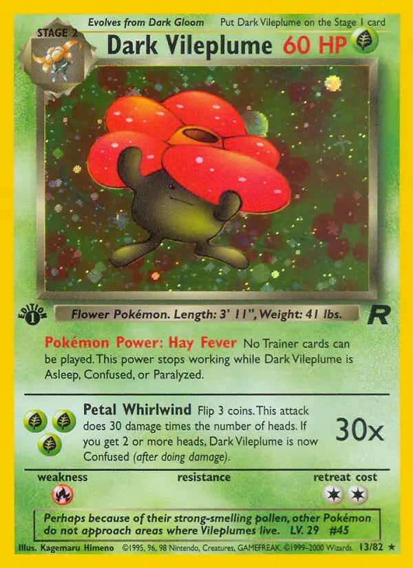 Dark Vileplume 13 Team Rocket Pokesingles