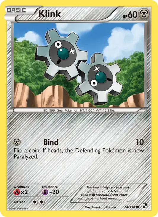 Klink 74 Black & White Pokesingles