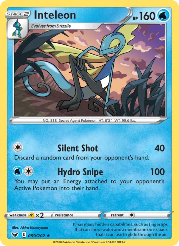 Inteleon 59 Sword & Shield Pokesingles
