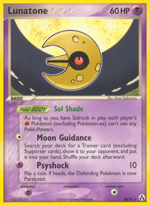 Lunatone 20 Legend Maker Pokesingles