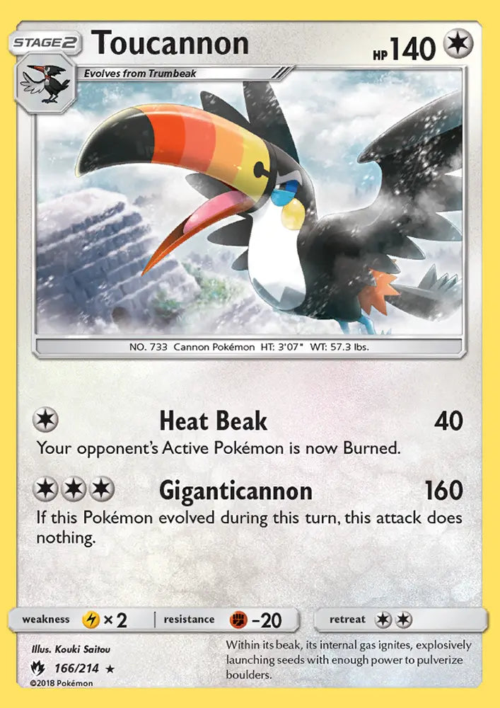 Toucannon 166 Lost Thunder Pokesingles
