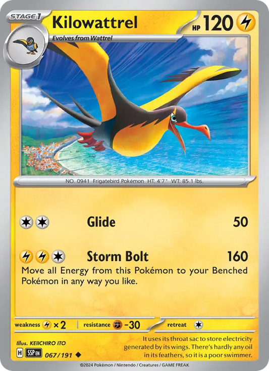 Kilowattrel 67 Surging Sparks Pokesingles