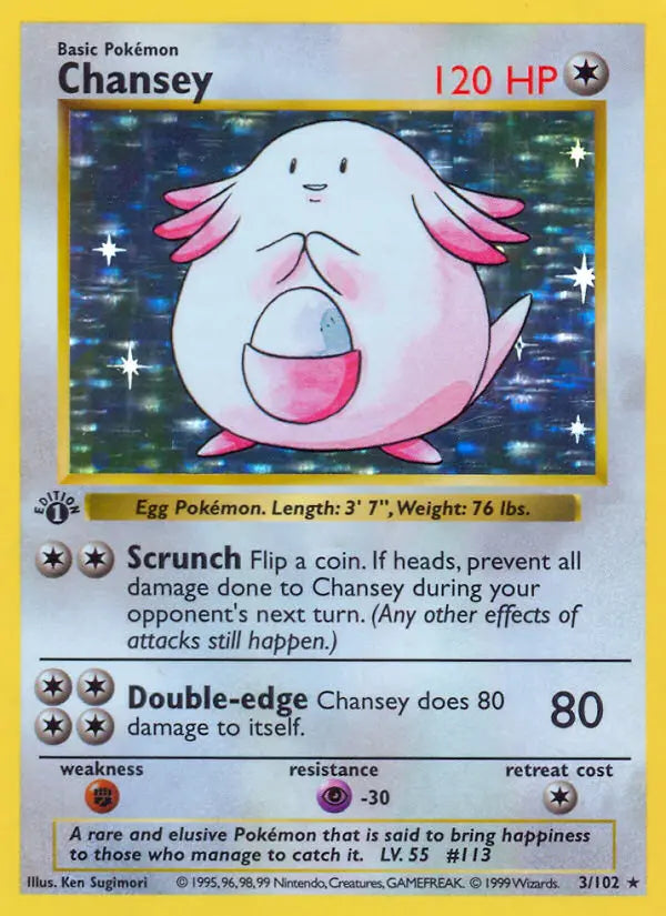 Chansey 3 Base Set Pokesingles