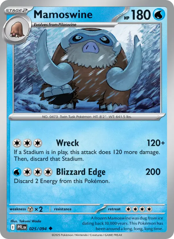 Mamoswine 25 Phantasmal Flames Pokesingles