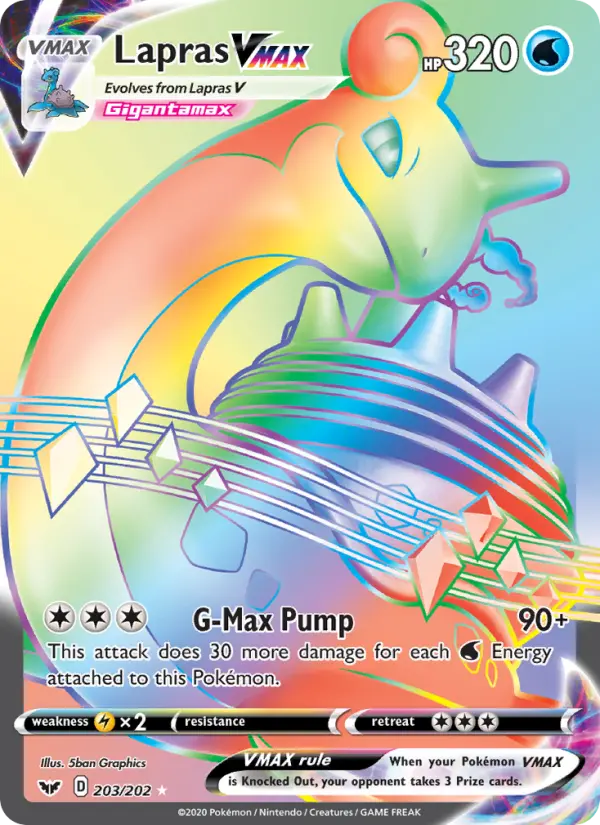 Lapras VMAX 203 Sword & Shield Pokesingles