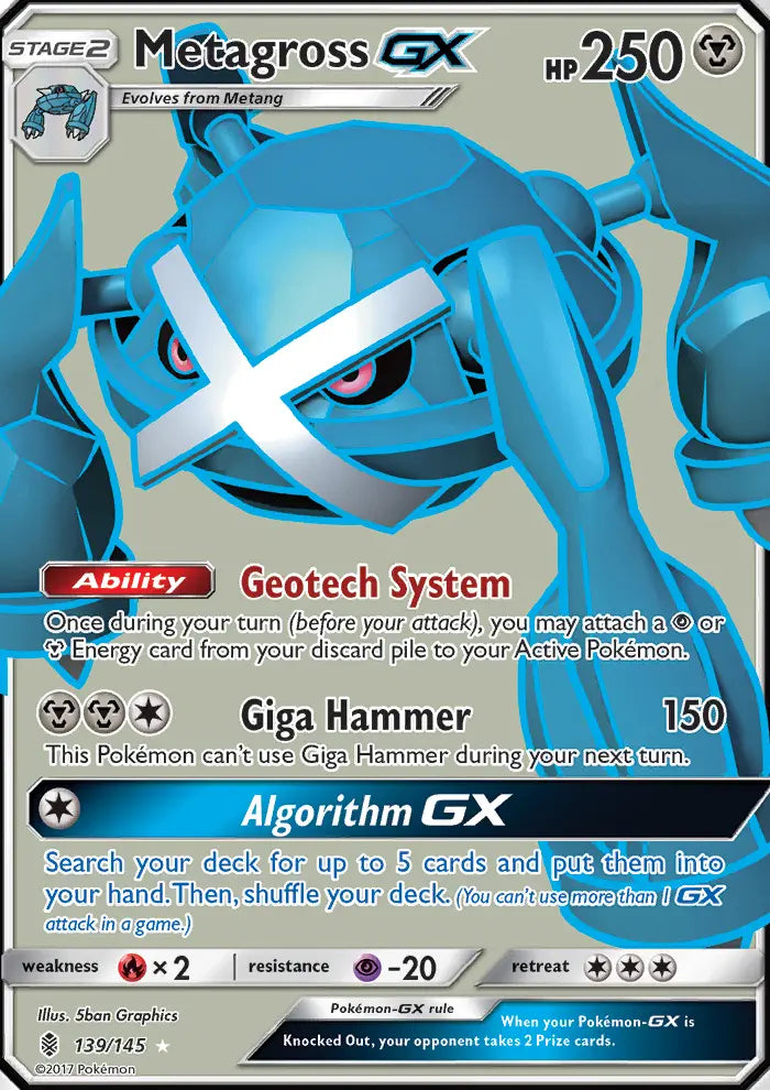 Metagross GX 139 Guardians Rising Pokesingles