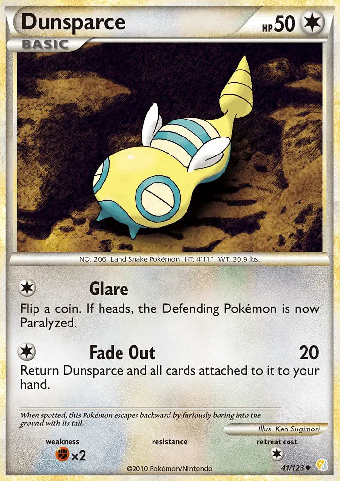 Dunsparce 41 HeartGold SoulSilver Pokesingles