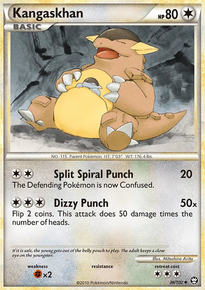 Kangaskhan 36 Triumphant Pokesingles