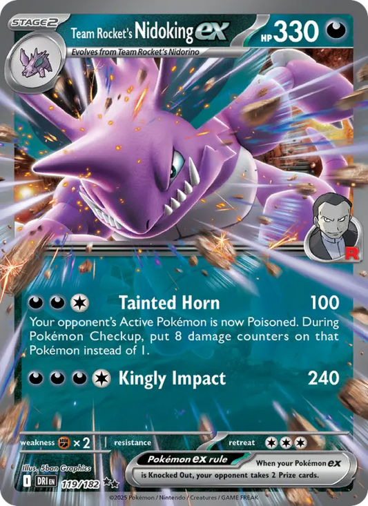 Team Rocket's Nidoking ex 119 Destined Rivals Pokesingles