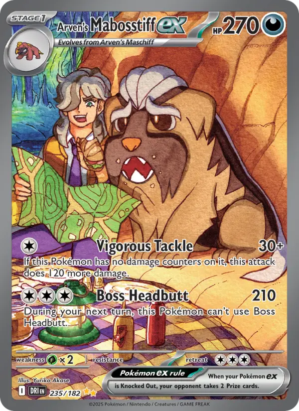 Arven's Mabosstiff ex 235 Destined Rivals Pokesingles