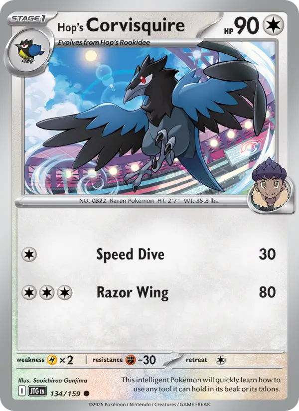 Hop's Corvisquire 134 Journey Together Pokesingles
