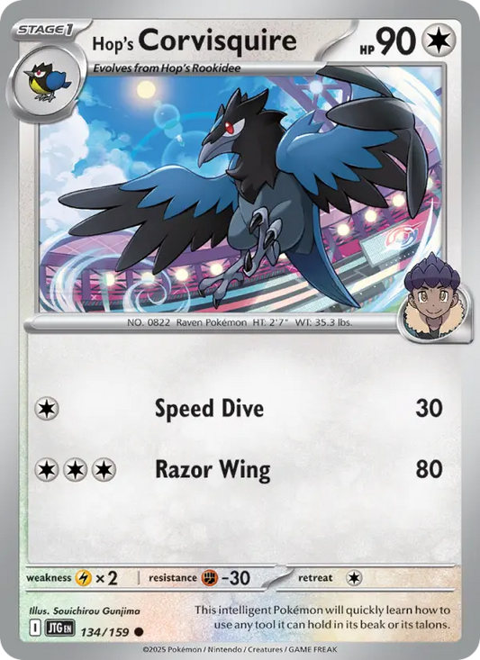 Hop's Corvisquire 134 Journey Together Pokesingles
