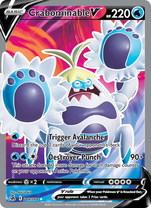 Crabominable V 248 Fusion Strike Pokesingles