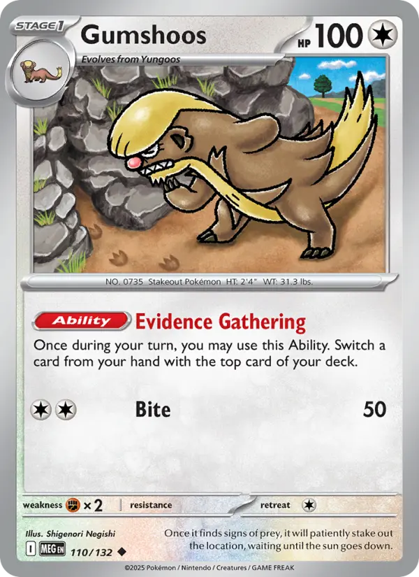 Gumshoos 110 Mega Evolution Pokesingles
