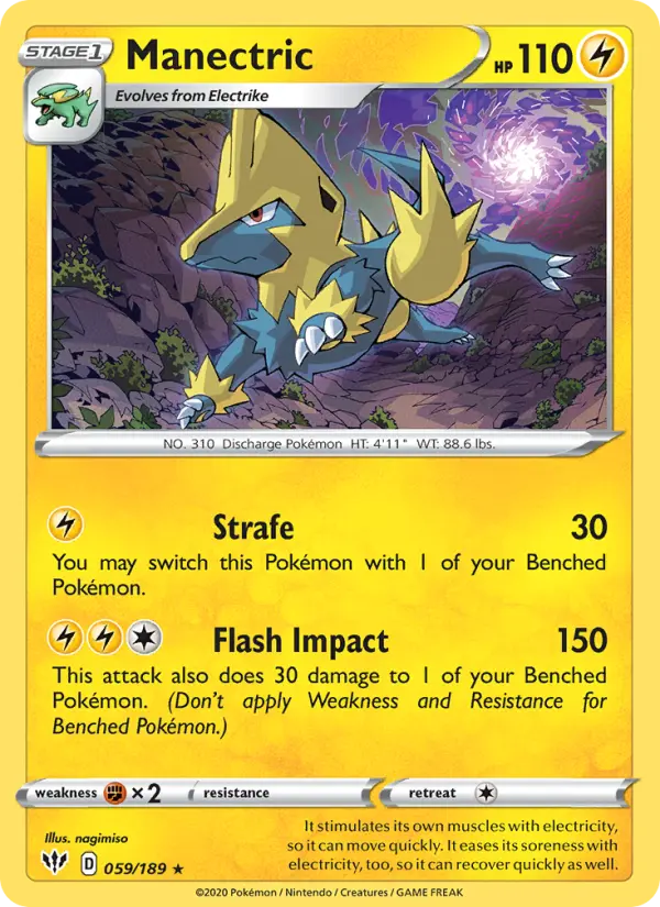 Manectric 59 Darkness Ablaze Pokesingles
