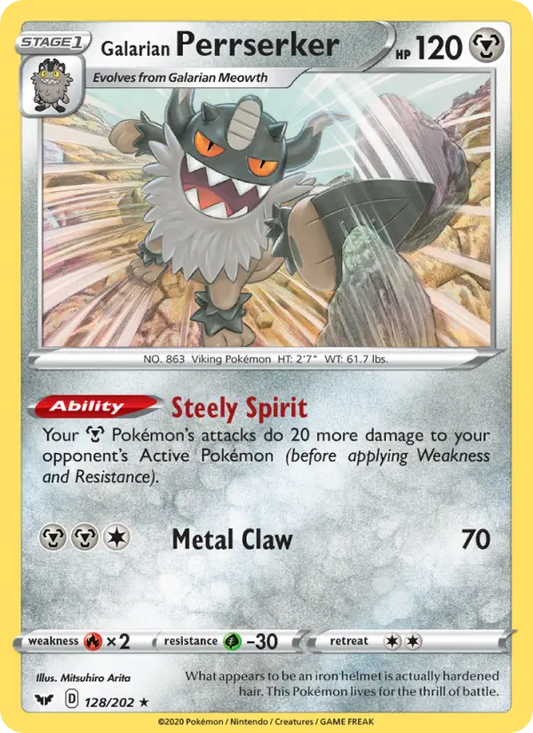 Galarian Perrserker 128 Sword & Shield Pokesingles