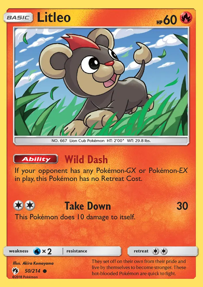 Litleo 50 Lost Thunder Pokesingles