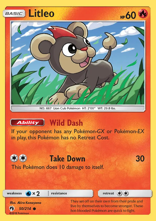 Litleo 50 Lost Thunder Pokesingles