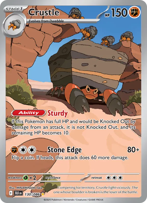 Crustle 130 Black Bolt Pokesingles