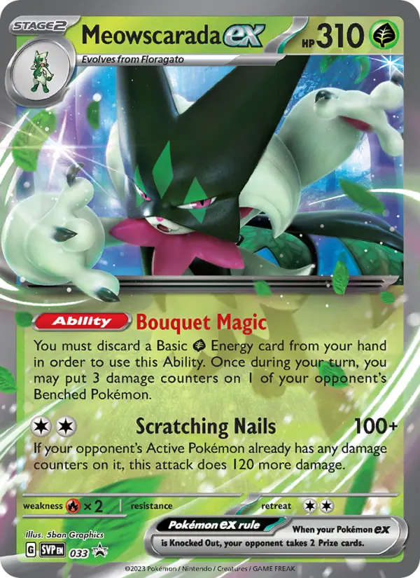 Meowscarada ex 33 SVP Black Star Promos Pokesingles