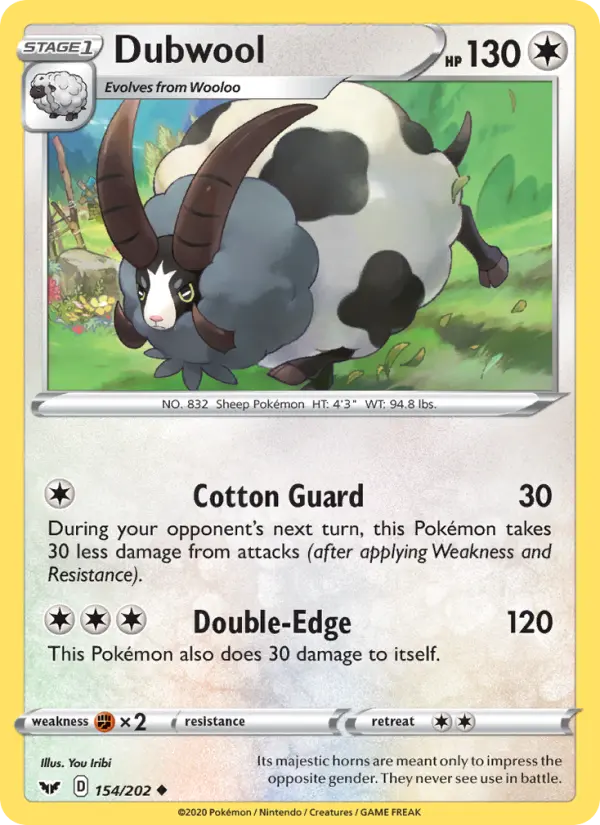Dubwool 154 Sword & Shield Pokesingles