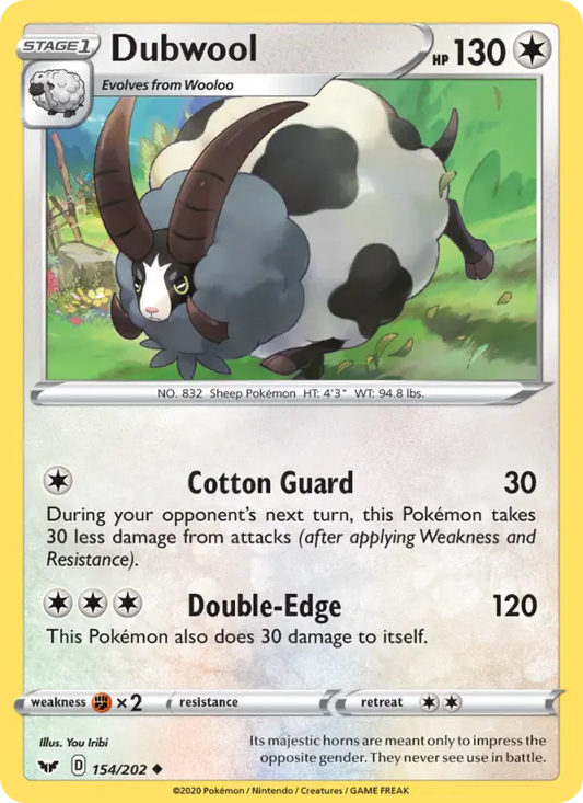 Dubwool 154 Sword & Shield Pokesingles