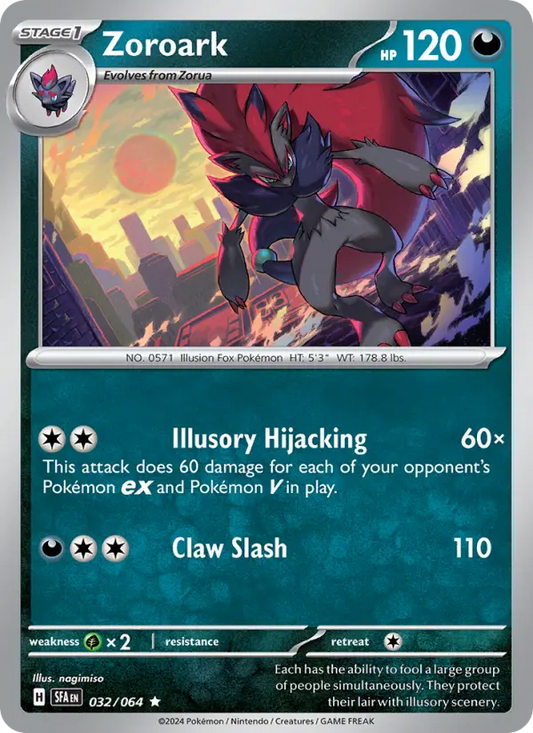 Zoroark 32 Shrouded Fable Pokesingles