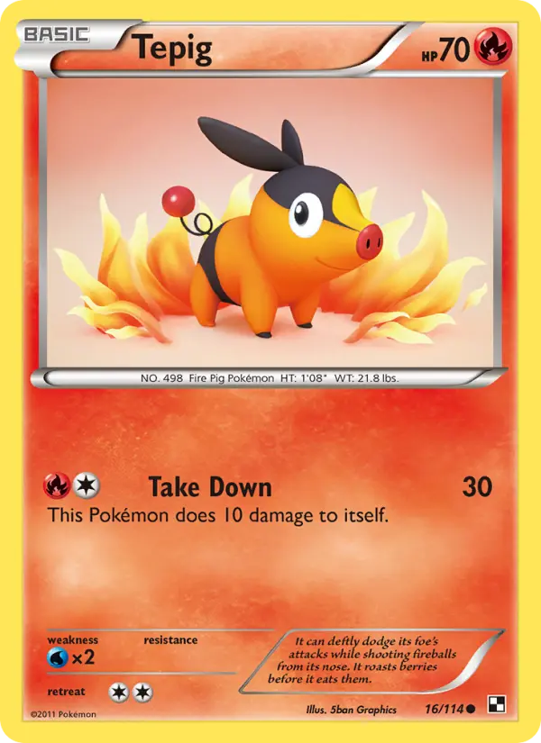 Tepig 16 Black & White Pokesingles