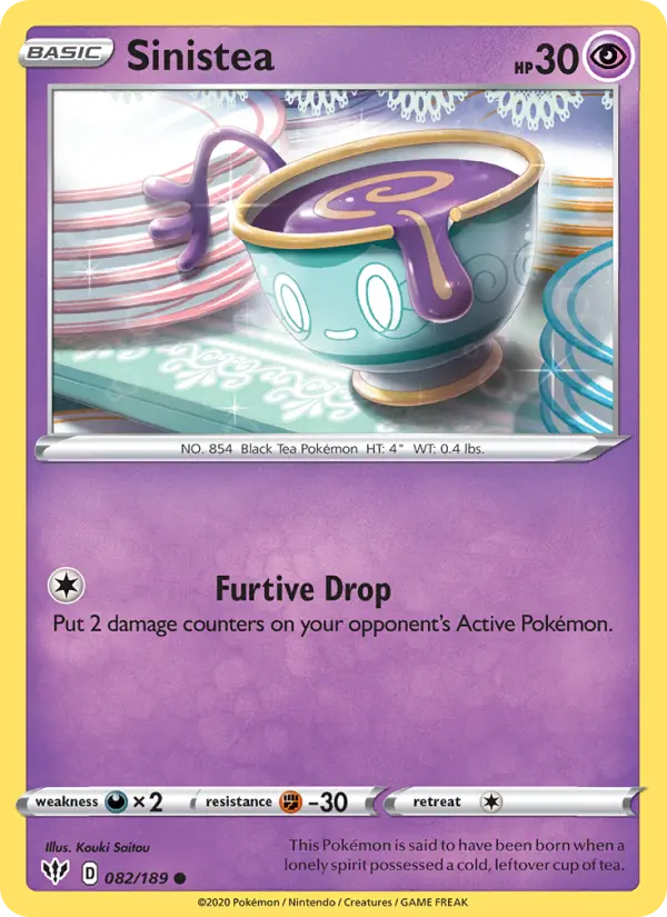 Sinistea 82 Darkness Ablaze Pokesingles