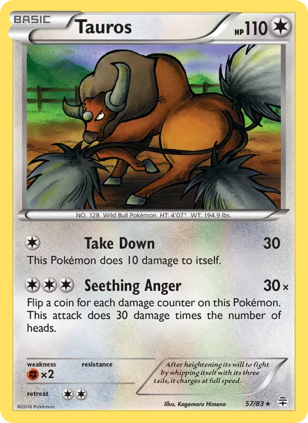 Tauros 57 Generations Pokesingles