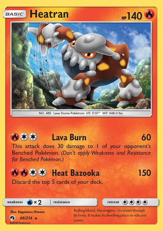 Heatran 48 Lost Thunder Pokesingles