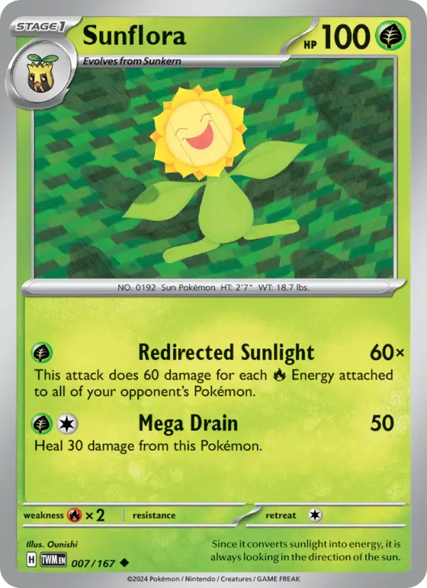 Sunflora 7 Twilight Masquerade Pokesingles