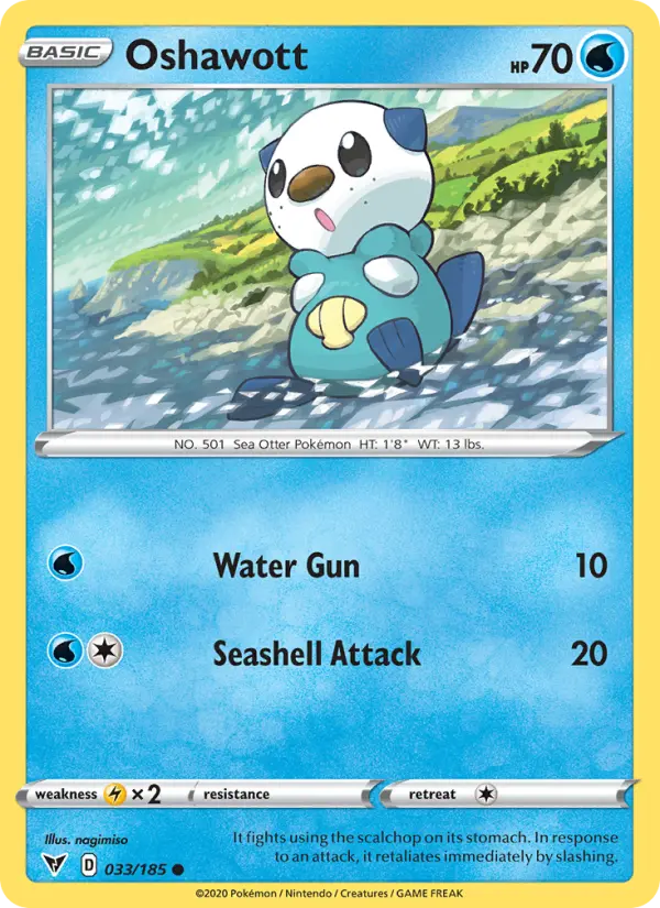 Oshawott 33 Vivid Voltage Pokesingles