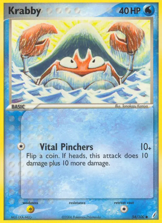 Krabby 54 Crystal Guardians Pokesingles