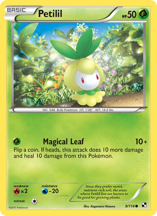 Petilil 9 Black & White Pokesingles