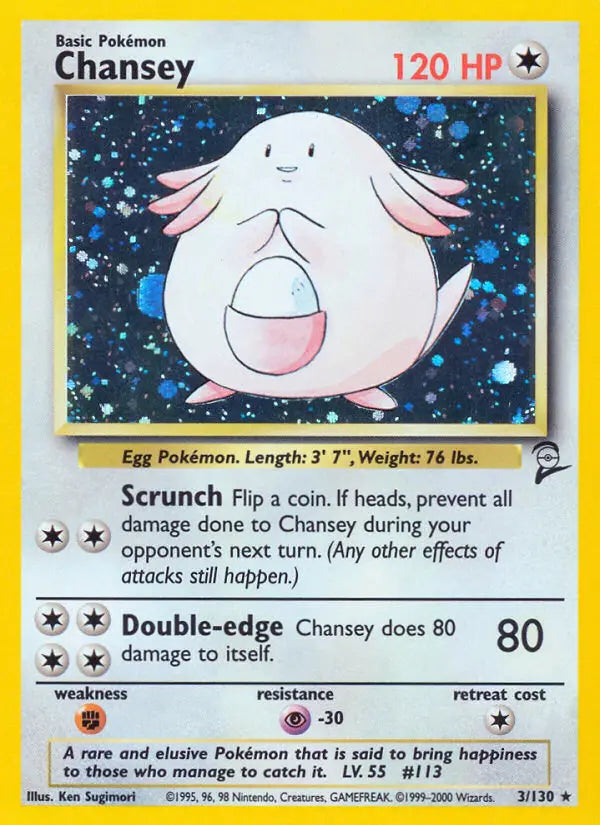 Chansey 3 Base Set 2 Pokesingles