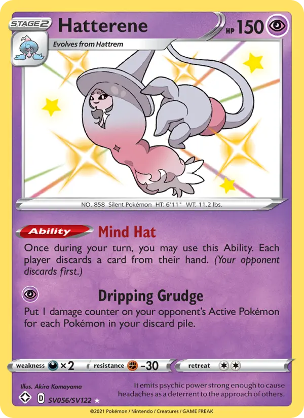 Hatterene SV056 Shining Fates Pokesingles