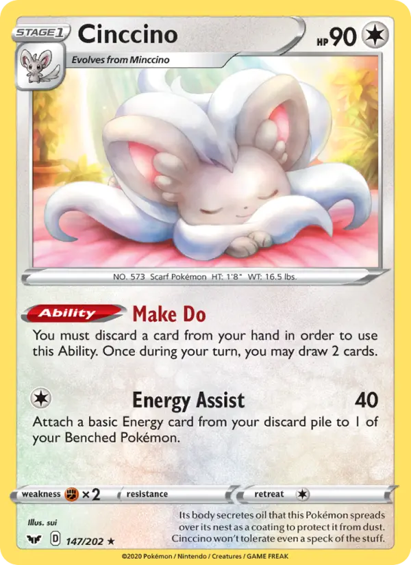 Cinccino 147 Sword & Shield Pokesingles