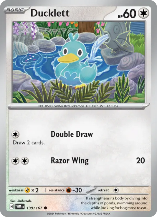 Ducklett 139 Twilight Masquerade Pokesingles