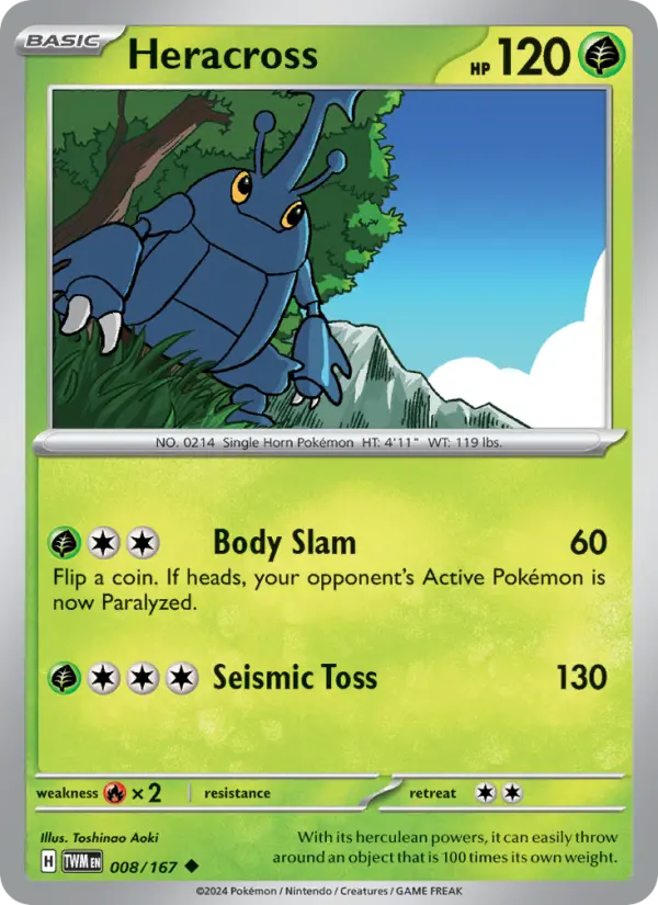 Heracross 8 Twilight Masquerade Pokesingles
