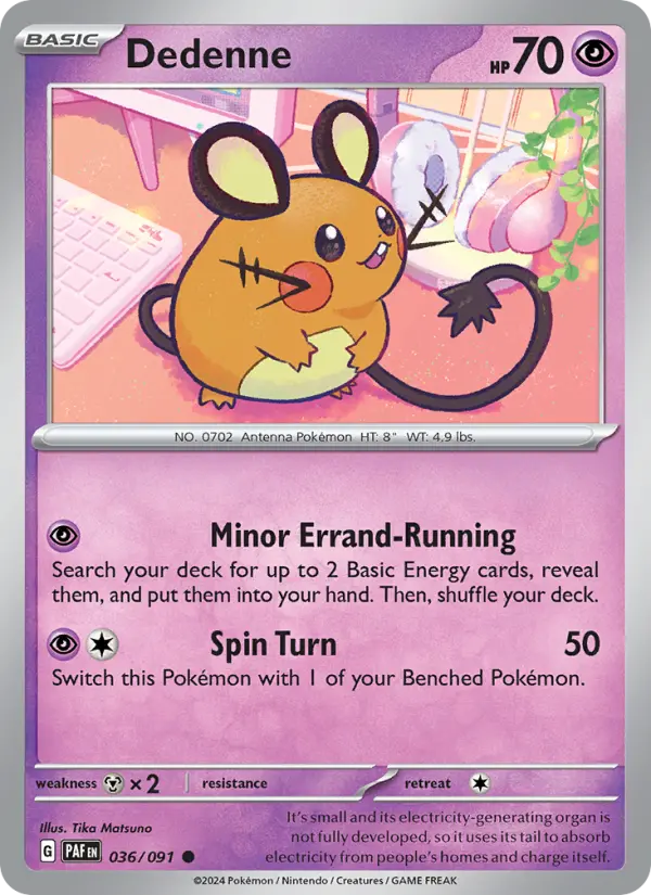 Dedenne 36 Paldean Fates Pokesingles
