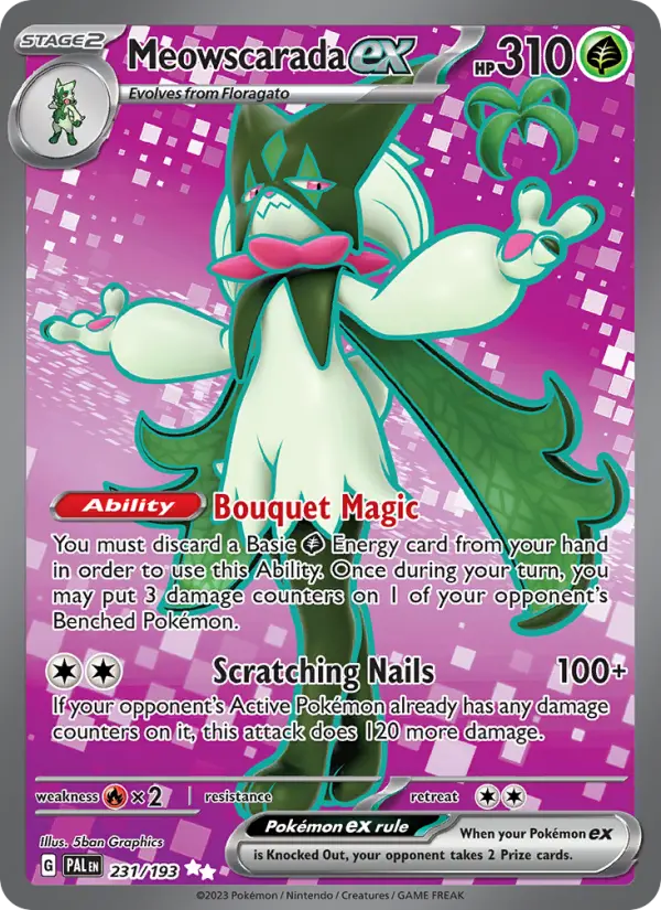 Meowscarada ex 231 Paldea Evolved Pokesingles