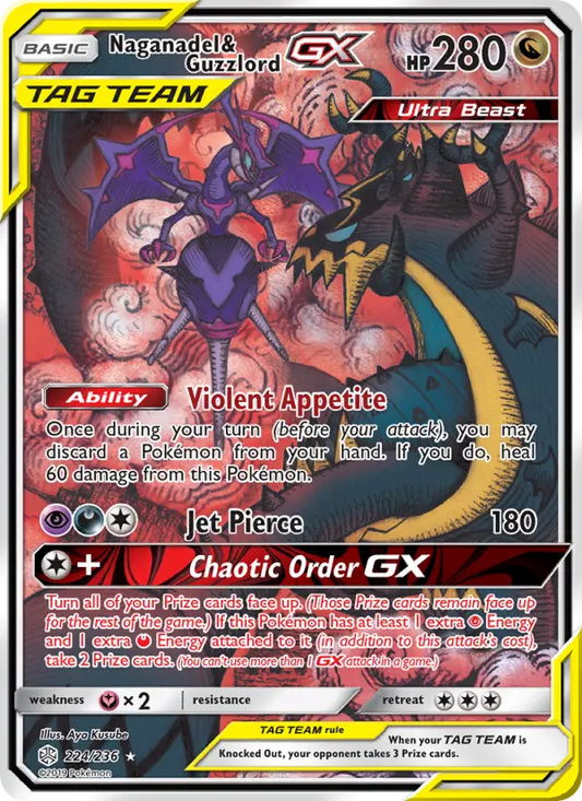 Naganadel & Guzzlord GX 224 Cosmic Eclipse Pokesingles