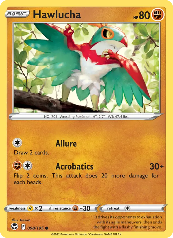 Hawlucha 98 Silver Tempest Pokesingles